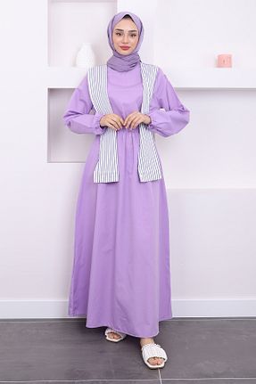 لباس حجاب بنفش زنانه رگولار İmajButik - کد 845861063