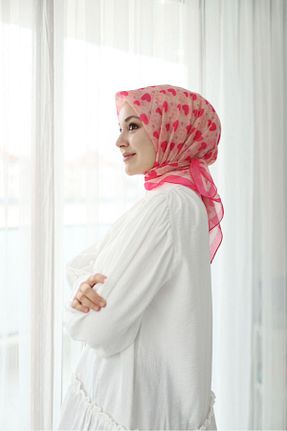 روسری صورتی پلی استر başörtü dükkanı - کد 872930293