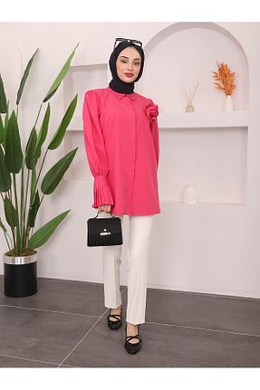 پیراهن حجاب صورتی زنانه رگولار İmajButik - کد 833047407