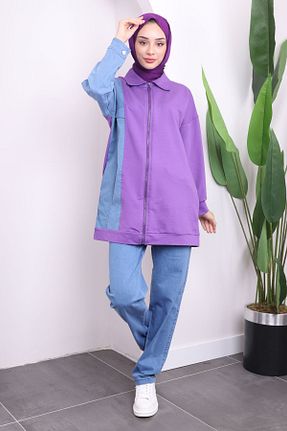 ست بالاتنه و پائین تنه حجاب بنفش زنانه رگولار İmajButik - کد 865501374