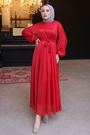 لباس حجاب قرمز زنانه رگولار İmajButik - کد 825769826