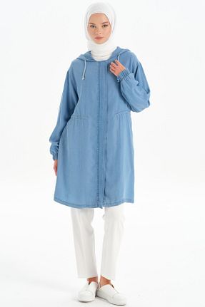 ترنچکت حجاب سرمه ای زنانه پلی استر Tuğba - کد 883353553