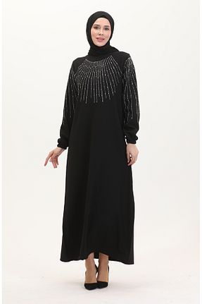 لباس مجلسی حجاب مشکی زنانه یقه دوچرخه sefamerve - کد 872961579