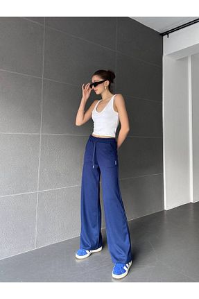 شلوار کرمگن سرمه ای زنانه Relaxed UĞUR BUTİK - کد 873694771