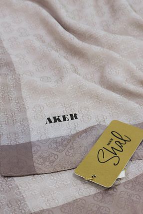 شال قهوه ای زنانه پلی استر Aker - کد 872959615