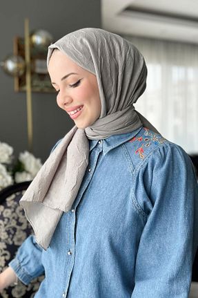 شال طوسی زنانه پلی استر Aker - کد 834169190