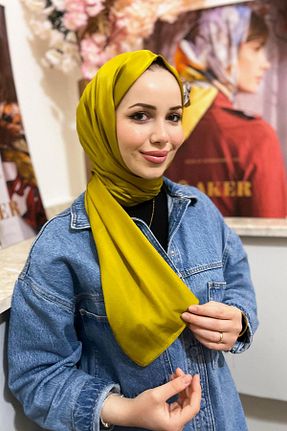شال سبز زنانه پلی استر Aker - کد 834168596