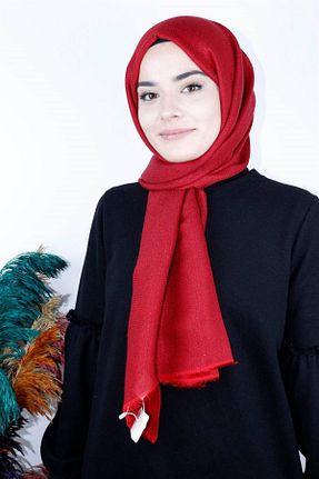 شال قرمز زنانه پنبه ای Aker - کد 270124299