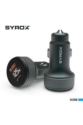 شارژر خودرو مشکی Syrox - کد 823034279