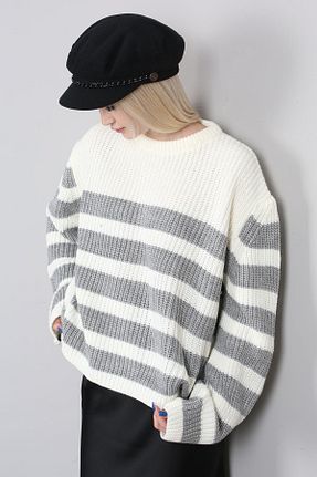 پلیور طوسی زنانه رگولار Madmext - کد 402406963