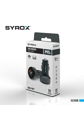 شارژر خودرو مشکی Syrox - کد 823034279