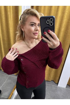 پلیور زرشکی زنانه Ajurlu hot fashions - کد 872993493