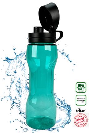 قمقمه ورزشی فیروزه ای پلاستیک zanur - کد 868329005