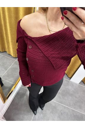 پلیور زرشکی زنانه Ajurlu hot fashions - کد 872993493