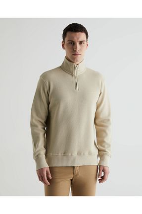 سوئیشرت بژ مردانه ساده Gant - کد 825447792