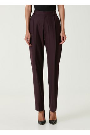 شلوار بژ زنانه پاچه ساده Victoria Beckham - کد 873011004