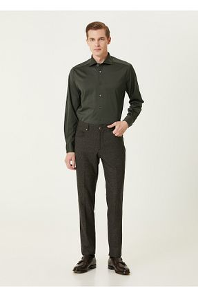 شلوار بژ مردانه پاچه لوله تفنگی Corneliani - کد 873015195