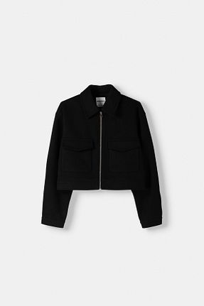 کاپشن مشکی زنانه رگولار Bershka - کد 873247044