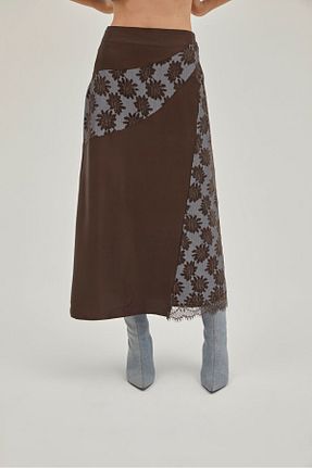 دامن زرشکی زنانه Pilea - کد 873029543
