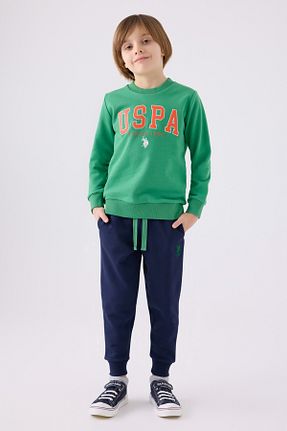 ست لباس راحتی سبز بچه گانه ساده U.S. Polo Assn. - کد 873068535