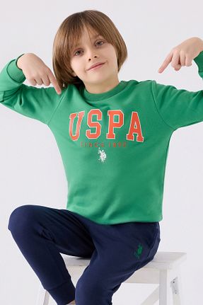 ست لباس راحتی سبز بچه گانه ساده U.S. Polo Assn. - کد 873068535