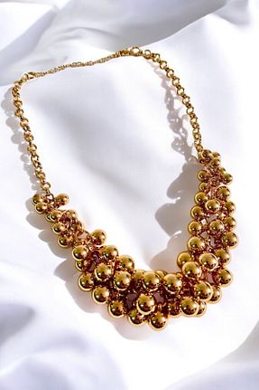 گردنبند جواهر طلائی زنانه مروارید PETEK AKSESUAR - کد 828485640