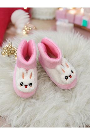 پاندوف صورتی بچه گانه مخملی Burcumay - کد 873097130