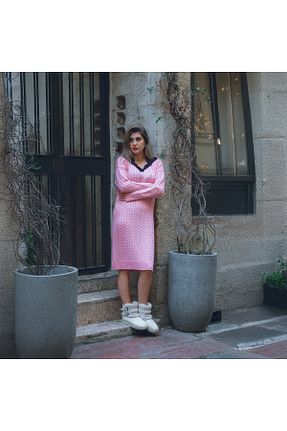لباس صورتی زنانه تریکو Cloudy Kids - کد 873139890
