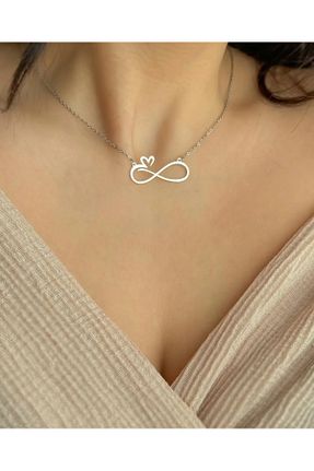 گردنبند نقره سفید زنانه 925 عیار azo jewellery - کد 873144365