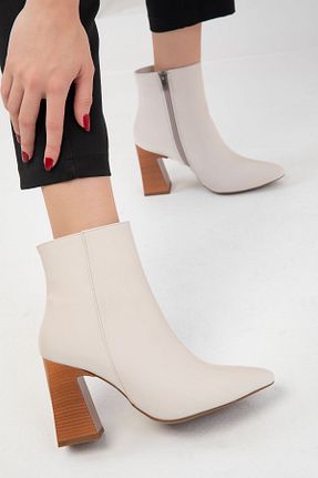 بوت / نیم بوت بژ زنانه چرم مصنوعی SOHO - کد 869499882