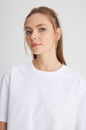 تیشرت سفید زنانه اورسایز Wrangler - کد 864921128