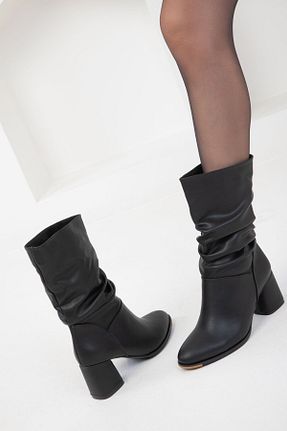 بوت / نیم بوت مشکی زنانه چرم مصنوعی SOHO - کد 871643587