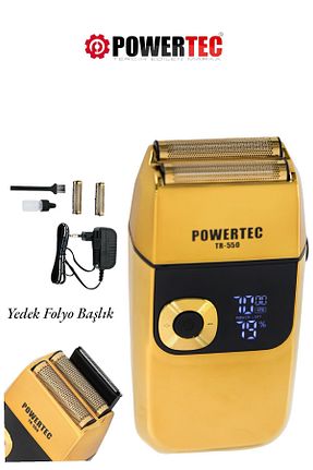 ماشین اصلاح صورت طلائی Şarjlı Powertec - کد 738559925