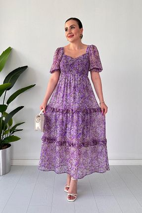 لباس بنفش زنانه بافتنی MaziButik - کد 834796865