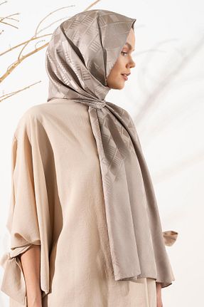 شال قهوه ای زنانه پلی استر JAWEL - کد 871334480