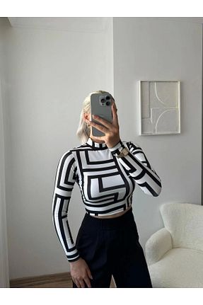 بلوز سفید زنانه چاپی Zora Butik - کد 871331994
