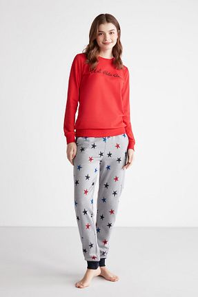 ست لباس راحتی قرمز زنانه چاپی U.S. Polo Assn. - کد 757288495