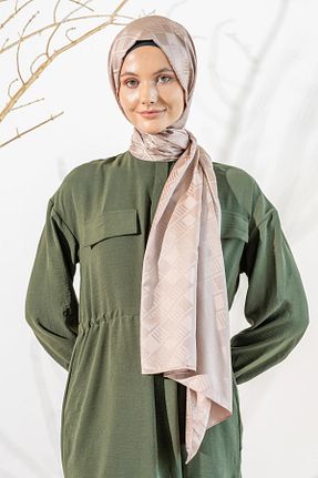 شال قهوه ای زنانه پلی استر JAWEL - کد 871334512