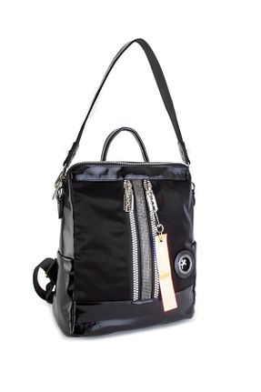 کوله پشتی مشکی زنانه سایز متوسط Nas Bag - کد 796496159