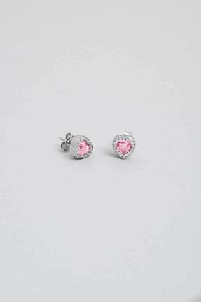 گوشواره نقره صورتی زنانه 925 عیار So Chic - کد 871340708