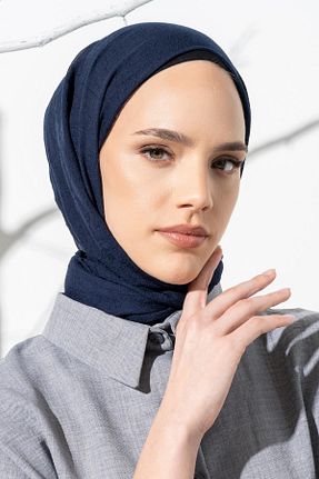 شال سرمه ای زنانه پلی استر JAWEL - کد 829586929