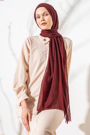 شال زرشکی زنانه پلی استر JAWEL - کد 771678160