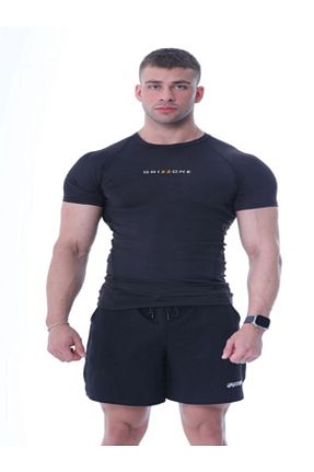 بادی اسپرت مشکی مردانه پنبه ای GRIZZONE - کد 871353712