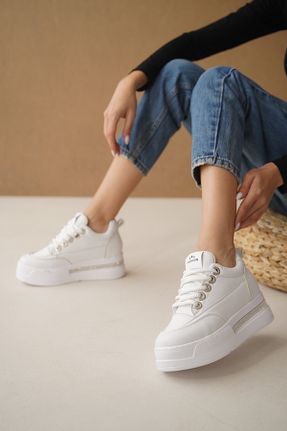 کفش اسنیکر سفید زنانه بند دار Lolita Love Shoes - کد 871359330