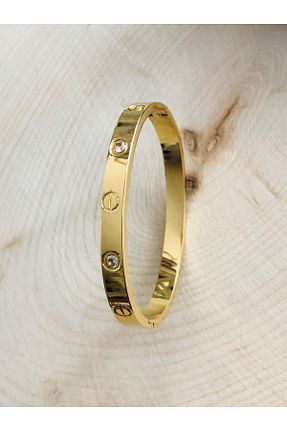 دستبند استیل (فولاد) طلائی زنانه استیل (فولاد) ACAR TAKI - کد 163247580