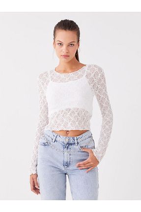 بلوز نباتی زنانه ساده LC Waikiki - کد 751560525