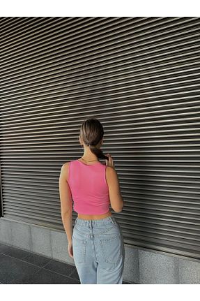 بادی صورتی زنانه یقه دوچرخه BERİLLE - کد 871372143