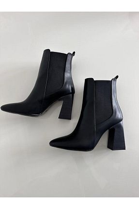 بوت / نیم بوت مشکی زنانه چرم مصنوعی BPSHOES - کد 871372395