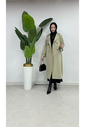 ترنچکت بژ زنانه پلی استر Tesettür Diyarı - کد 871375495
