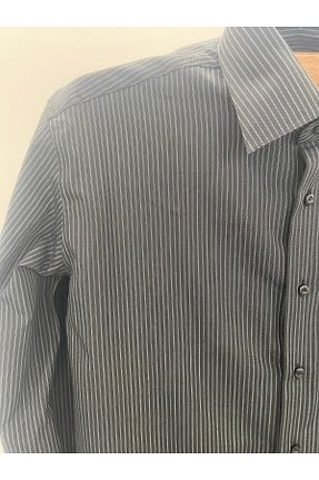 پیراهن مشکی مردانه رگولار Yils LONDON - کد 871473088